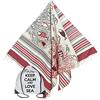 Tex family - Telo Mare Fouta Grande in Cotone | Assorbente e Compatto | Zaino Incluso | Ideale per Spiaggia e Viaggio | Frange Annodate a Mano, Pesci Rossi, Cotone