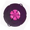 Kochblume - Coperchio in Silicone per pentole e padelle, Coperchio per microonde, paraspruzzi e Cottura a Vapore, con Tasca con Zip, Lilla, L | Topfgröße 14-24cm