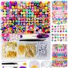 LYMOOR 3000 Perline Per Braccialetti, Lettere Per Braccialetti, Charm Perline In Pasta Polimerica E Perline Distanziatrici Dorate, Elastico, Collane, Per La Creazione Di Gioielli Fai Da Te Compleanno