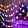 AUAUY Luci Stringa Fiocco Di Neve, 6M 40 LED Catena, Batteria Luci, Colore