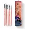 HIMI Set di pennelli a guazzo 5 pezzi per pittura a guazzo ad olio acrilico per viso e corpo, bel regalo per hobbisti, bambini e adulti (rosa, pennelli)