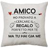 Aconesong Regali Amico Cuscino per Amico Compleanno Natale Matrimonio Amicizia