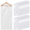 UNIHOC 30 Pezzi Sacchetti Porta Abiti in Plastica, 90 * 60cm Copri Abiti in Plastica, Buste Trasparenti per Vestiti, Copri Abiti da Armadio, Copri Abiti Anti Polvere, per Camicie, Giacche, Abiti, Maglioni