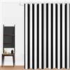 GCIREC Tenda Doccia, 150x180cm, Nero e Bianco Minimalismo Moderno Strisce Verticali Impermeabile Tessuto Macchina Lavabile Tenda da Bagno con Ganci