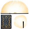 Ozvavzk Lampada a Libro Pieghevole, Lampada da Libro a 3 Colori, Luce Ambientale LED con USB-C, Notturna, Comodino per Bambini, Fidanzata, Regalo la Casa