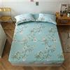Oduo Lenzuolo sotto con Angoli,Lenzuola Microfibra Morbido - Stampa Lenzuola Coprimaterasso profondità 30 cm per Letto Singolo Matrimoniale e Piazza e Mezza (Petali Bianchi,180x200x30cm)