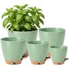 Anhow Vaso per Piante da Interno Set di 5, Vaso Autoirrigante Taglie miste