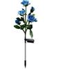 anso Lampada da Giardino a 5 Teste a Energia Solare a Forma di Rosa, Luce LED per Esterni (Blu)