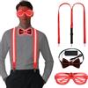 Alaoo 3pcs Occhiali LED, con LED Papillon Clip per Cinturino,Rosso
