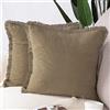 Madizz 2 Pezzi Federe Corto Pelle Scamosciata Copricuscini Morbido Decorativo Fodere per Cuscino Lusso Stile per Divano Camera da Letto Marrone Quadrate 65x65 cm