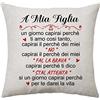Aconesong Per i regali di mia figlia da papà mamma figlia federe per cuscino per figlia che vive decorazioni per la casa regalo di compleanno