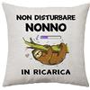 Aconesong Non Disturbare Nonno In Ricarica - Cuscino Copertura Divertente per Compleanno, Festa del Papà, Idea Regalo da Nipote o Nipotina