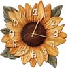 Ergocar Orologio Da Parete Floreale, Disegno Floreale Con Girasoli 30 Cm (11,81 Pollici) Funzionamento a Batteria Stile Rustico Adatto Per Cucine In Stile Country Camere Da Letto Soggiorni