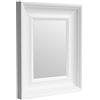 BD ART Specchio da Parete Decorativo con Cornice in Legno, 36 x 45 cm, Colore Bianco