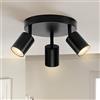 wowatt Faretti Rotondo Soffitto 3 Luci Lampade Gu10 Bianco Senza Lampadina