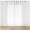 Douceur d'Intérieur Haltona Tenda con Occhielli, 400 x 240 cm, Effetto Lino Intrecciato, Bianco