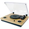 Madison - MAD-RT300SP-MKII - Giradischi vintage con altoparlanti integrati (2x8W), Bluetooth, USB, MICRO-SD - Finitura in legno
