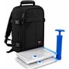 Whygo Zaino da Viaggio 40x30x20 Impermeabile Compatibile Ryanair Colore Nero