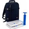 Whygo Zaino da Viaggio 40x30x20 Impermeabile Compatibile Ryanair Colore Blu