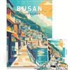 JIANGENNF Puzzle per adulti da 1000 pezzi, Busan, Corea del Sud, poster, giocattolo decorativo da parete, stimolante da completare, ideale come regalo per tutta la famiglia 38x26cm