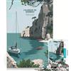 JIANGENNF Puzzle da 1000 pezzi per adulti Calanque De Sormiou, gioco per famiglie, assemblaggio di figure, compleanno e Natale 38x26cm