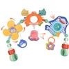 Coriver Giocattoli per carrozzina per bambini da 0 a 6 mesi, clip regolabile su sbarra dei giocattoli, per culla, giocattolo sensoriale musicale per passeggino, giocattoli da viaggio per neonati