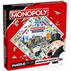 Winning Moves Edimburgo Monopoly 1000 pezzi puzzle gioco, mettere insieme Arthur's Seat allo zoo di Edimburgo, Princes Street Gardens e il leggendario castello di Edimburgo, regalo per i 10 anni più