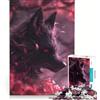 JIANGENNF Puzzle da 1000 pezzi per adulti, Kitsune nera, volpe malvagia, gioco rompicapo, difficile, per migliorare l'amore tra le coppie 38x52cm
