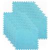LUPATDY 12 tappetini a incastro, in schiuma, 30 x 30 cm, con peluche, per soggiorno, camera da letto, puzzle, piastrelle da pavimento a incastro, colore blu