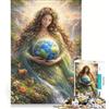 JIANGENNF Puzzle da 1000 pezzi per adulti raffigurante Madre Terra antistress sfida impegnativa collezione d'artista belle arti 50x75cm