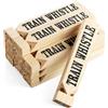 Bedwina Fischietti in legno per treni Bedwina (12 pezzi) - Fischietti bambini, bomboniere feste tema treni, decorazioni compleanni, riempitivi sacchetti regalo, premi giochi, calze natalizie