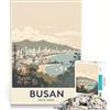 JIANGENNF Puzzle da 1000 pezzi per adulti con poster di Busan, gioco interattivo, interazione genitore-figlio, ideale come regalo per tutta la famiglia 38x26cm