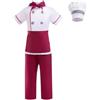 Lito Angels Children's Apparel Lito Angels Costume da Chef per Bambini con Camicia e Pantaloni, Cappello, Bandana e Grembiule, Abito per Gioco di Ruolo per Carnevale, Halloween e Festa in Maschera, Eta 7-8 anni Taglia 128