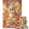 JIANGENNF Puzzle da 1000 pezzi per adulti con mamma coniglietta e coniglietto gioco impossibile divertente attività da fare in casa adatto come decorazione da scrivania 38x26cm