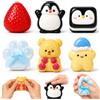 Xionghonglong 6 Pezzi Taba Squishy,Squeeze Toys Squishy Giocattoli,Antistress | Giocattoli da Spremere,Cat Paw Penguin,Spremere Sensoriali Soft,Stress Ball,Gadget Per l'ansia e Bomboniere