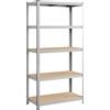 SONGMICS Scaffale a 5 Ripiani per Carichi Pesanti, Scaffalatura in Acciaio, Montaggio Senza Attrezzi, per Strumenti, Garage, Magazzino, Ripostiglio, Portata 600 kg, 50 x 100 x 200 cm,