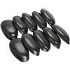 XUJIAN 10 paia di plastica nera parrucchiere torbidimento orecchio copertura scudo protezione