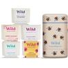 Wild Starter pack deodorante naturale ricaricabile Wild 0% alluminio - Contenitore stampa Api e 5 ricariche da 40g con varie fragranze fresche - 24h di protezione dagli odori -Vegano e delicato sulla pelle