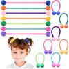 ADLABLD 21 elastici per capelli a doppia sfera in gomma, per donne, bambini e ragazze