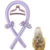 Lahviuu Bigodino Lungo per Boccoli, Heatless Hair Curler Bigodini Morbidi per Dormire Arricciacapelli Senza Calore Piastra Boccoli Bigodino Fascia Capelli Accessori per Capelli,Viola