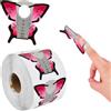 Syncharm 500 Pezzi Cartine per Ricostruzione Unghie, Cartine Extension Model a Forma di Farfalla, Adesivi per Unghie Professionali, Rotolo Nail Form Stickers per UV Gel Nail e Polygel (Rosso Rosa)