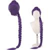 Tittaty Parrucca per cosplay per adulti per donne con capelli lunghi, accessorio per costume di Halloween