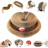 Kinesgsg Magic Organ Tiragraffi, Magic Organ Cat Scratching Board, Cartone Ondulato Pieghevole Interattivo Cat Toy, Durevole, con Palla Giocattolo Campanella, per Addestramento, Interni, Esterni