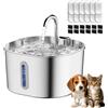 Generic Fontana d'acqua per cani Selene, fontana per animali domestici con livello | Selene - Filtri per l'acqua con triplo sistema di filtraggio, pompa sommergibile ultra silenziosa, con kit di filtri di