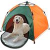 Galatée Tende da Compagnia Portatile Pieghevole Anti-ultravioletto Impermeabile Resistente a Pioggia Cani Gatti casa Letto per L'Estate al Coperto Viaggio di Campeggio all'aperto(Verde + Arancio)