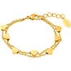 s.Oliver Bracciale in Acciaio Inossidabile per bambini, 14+2 cm, oro, cuore, in confezione regalo
