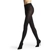 FALKE Cotton Touch W Ti Coprenti Tinta Unita, Collant Donna, Nero Black 3009-O, L