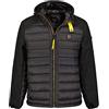 Geographical Norway Abator Men - Giacca Uomo Imbottita Calda Autunno-Invernale - Cappotto Caldo - Giacche Antivento A Maniche Lunghe - Abito Ideale Per Uomini (Nero M)