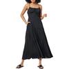 The Drop Maxi Abito da Donna Tavia con Lacci sul Davanti, Nero, M