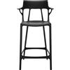 Kartell - Sgabello bar A. I - Nero - Tecnopolimero termoplastico riciclato - Designer Philippe Starck